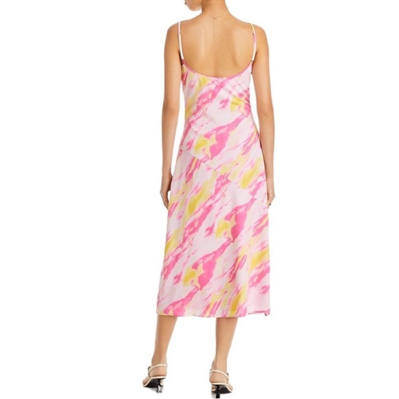 Aqua Pink and Yellow Sunset Dress - Picture 7 of 9